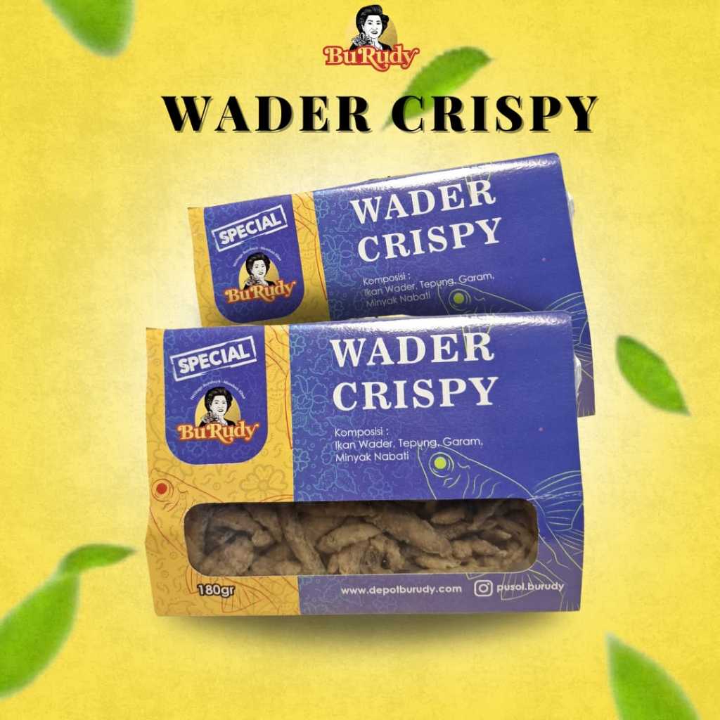 Wader crispy Bu Rudy demgan kemasan kotak