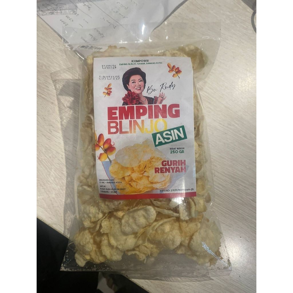 Emping Blinjo Bu Rudy kemasan 250gr Gurih (asin) - Gambar 2