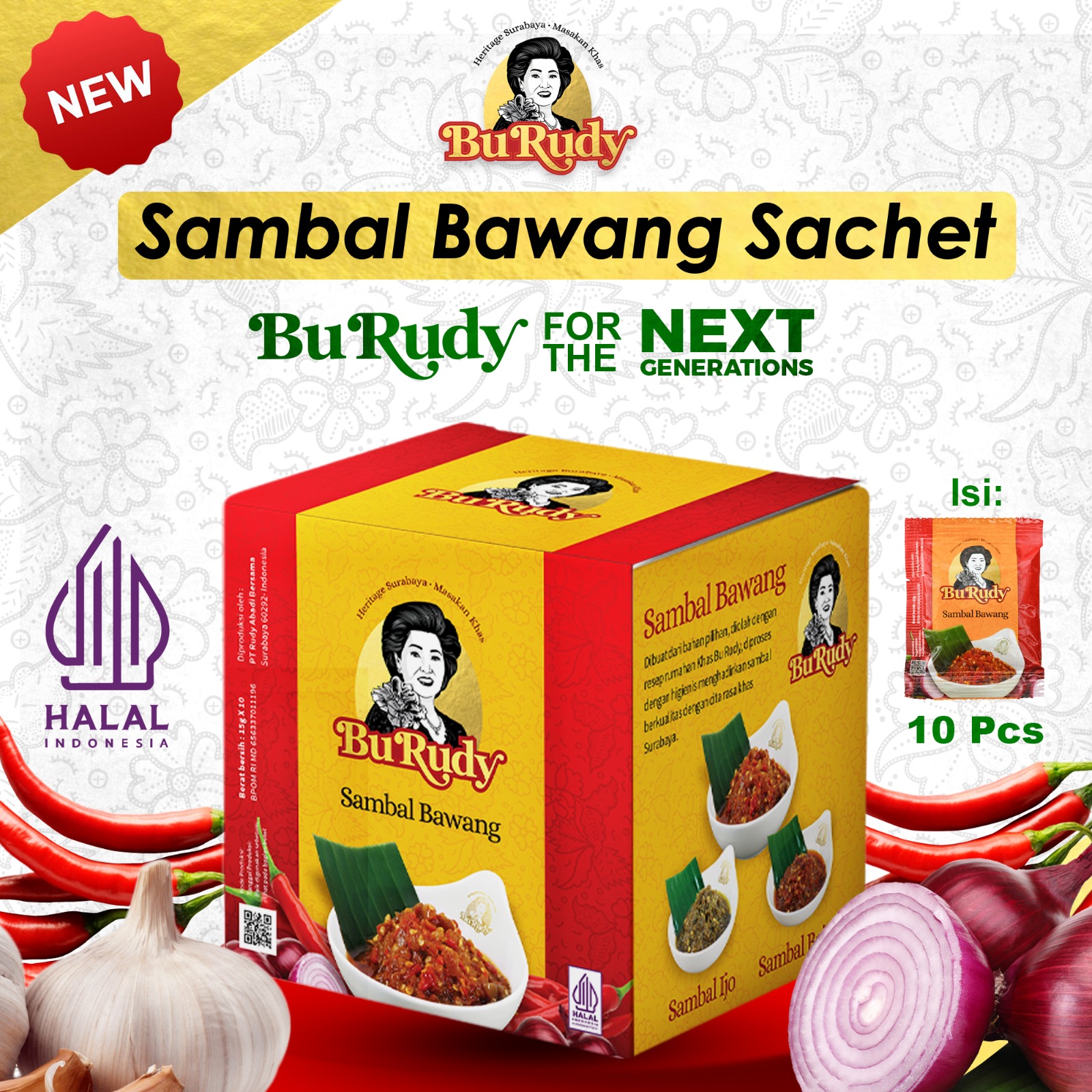 Sambal Sachet Bu Rudy dengan kemasan yang lebih ekonomis