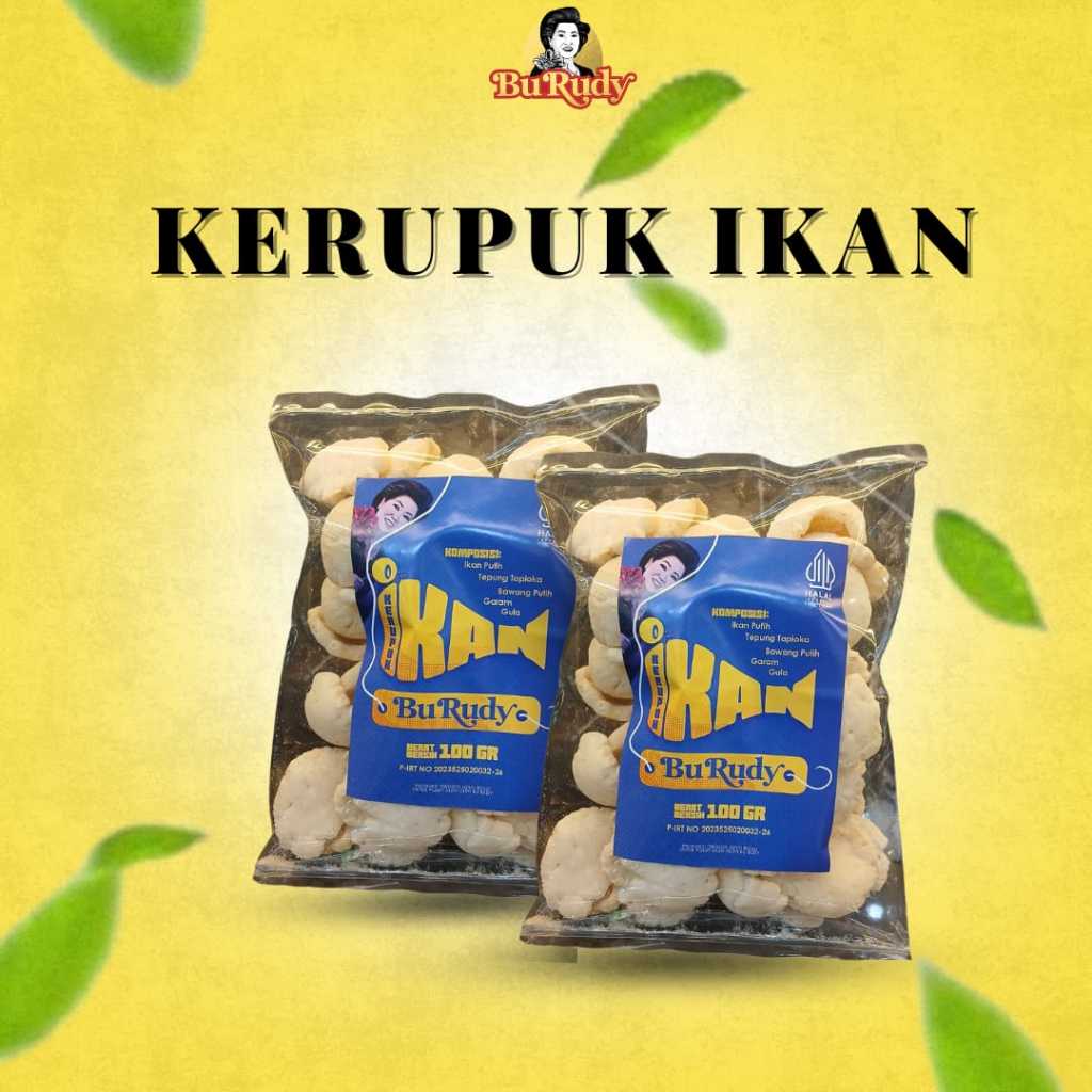 Kerupuk ikan Bu Rudy gramasi 100gr || khas oleh oleh Surabaya