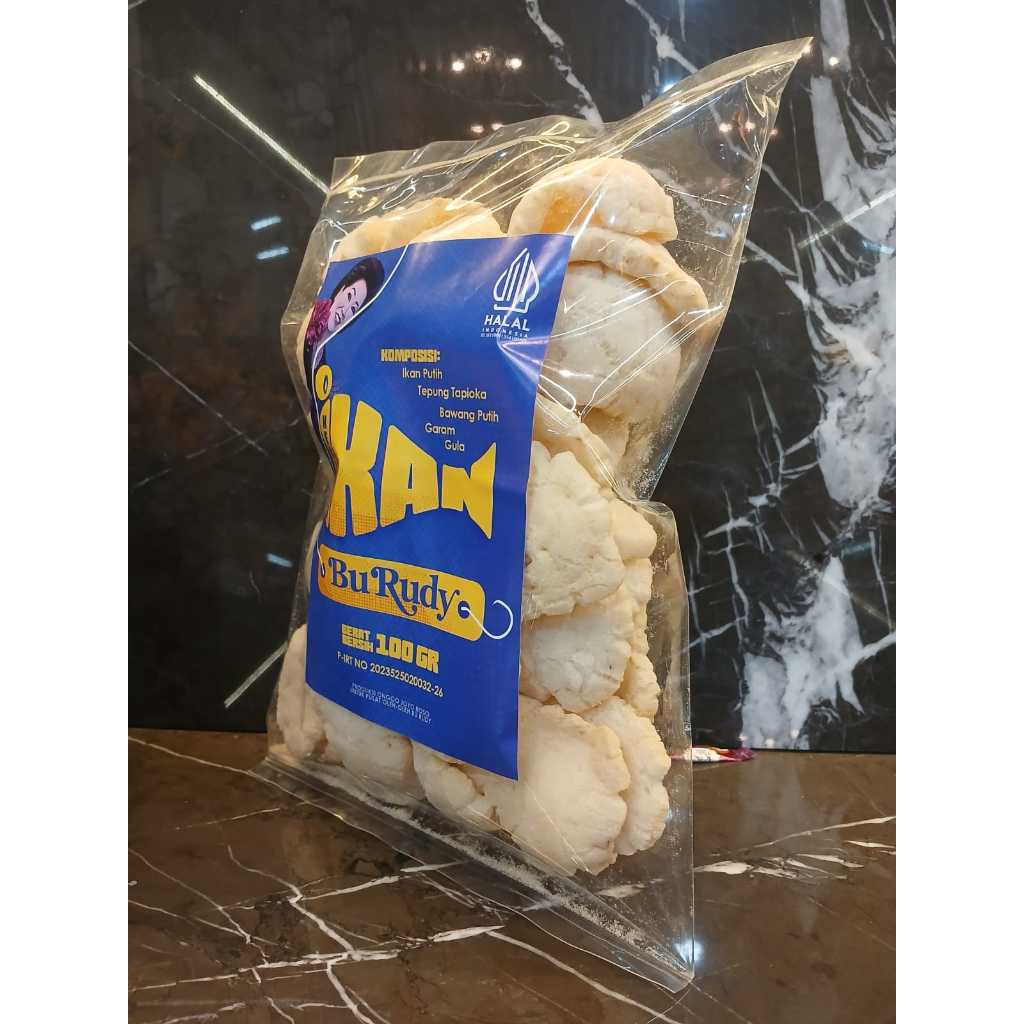 Kerupuk ikan Bu Rudy gramasi 100gr || khas oleh oleh Surabaya - Gambar 4